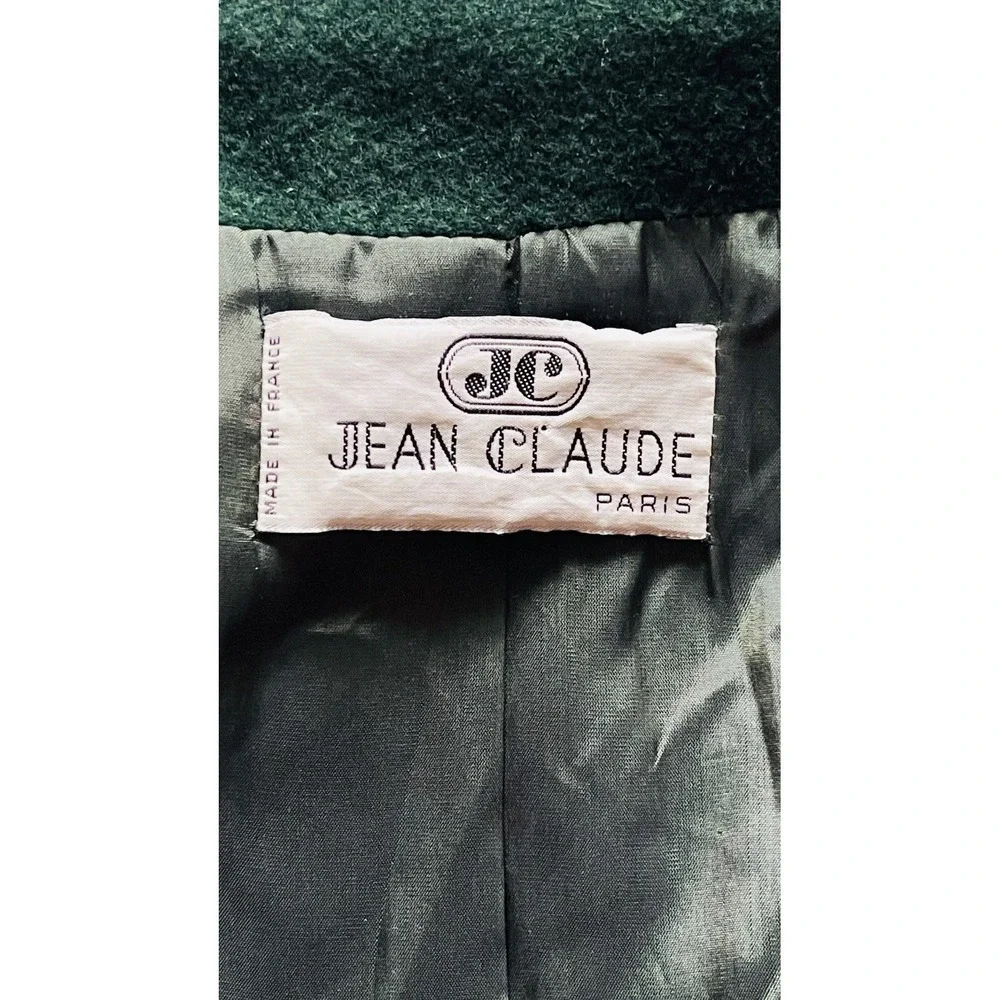 VTG 80s Jean Claude Paris Womens Wool‎ Batwing Oversized Coat Size 42 Dark Green